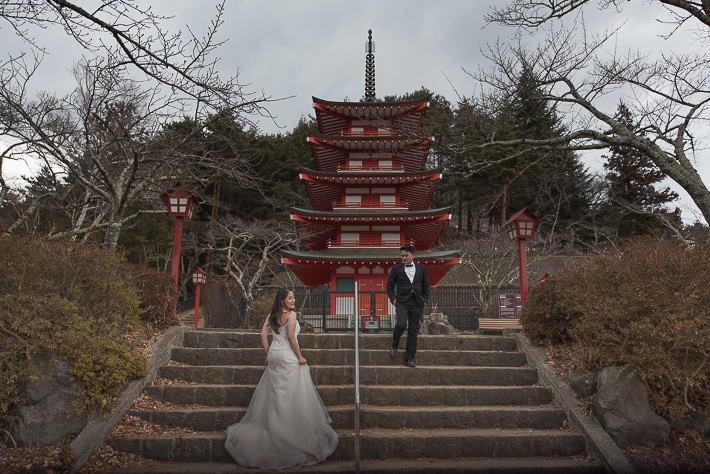 Surya and Sheena Tokyo Prewedding. Chureito Pagoda