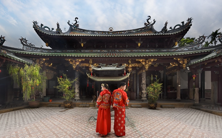 Kadson and Anna Prewedding, Thian Hock Keng Temple