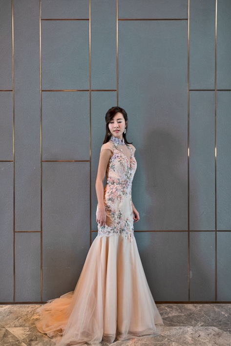 Cheongsam inspired gown