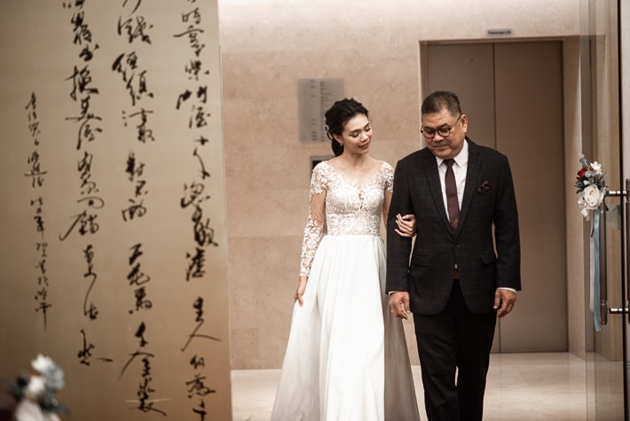 Marching in for Solemnization with dad