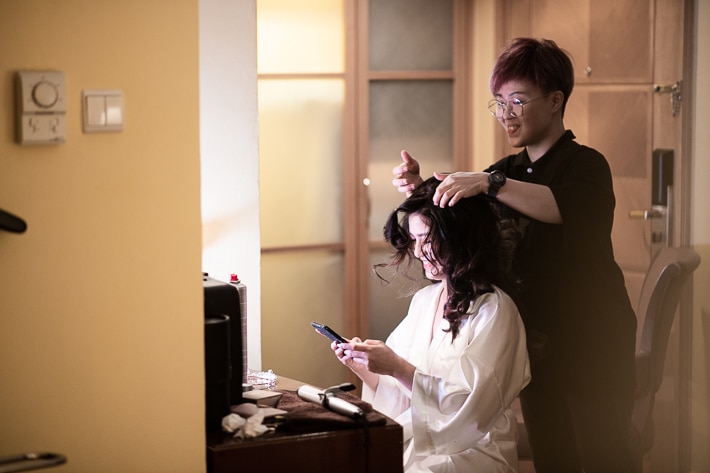 Bridal Morning Prep Shots