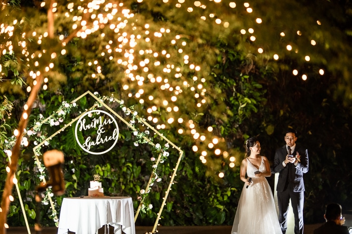 Couple's thank you speech