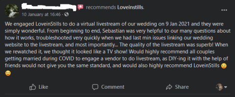 our clients review on our live streaming services
