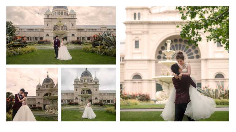 Preweeding infront of Melbourne Exhibition Building